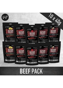 HUSOM szárított marhahús snack (beef jerky) beef pack csomag 10x40g