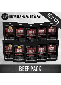 HUSOM szárított marhahús snack (beef jerky) beef pack csomag 10x40g