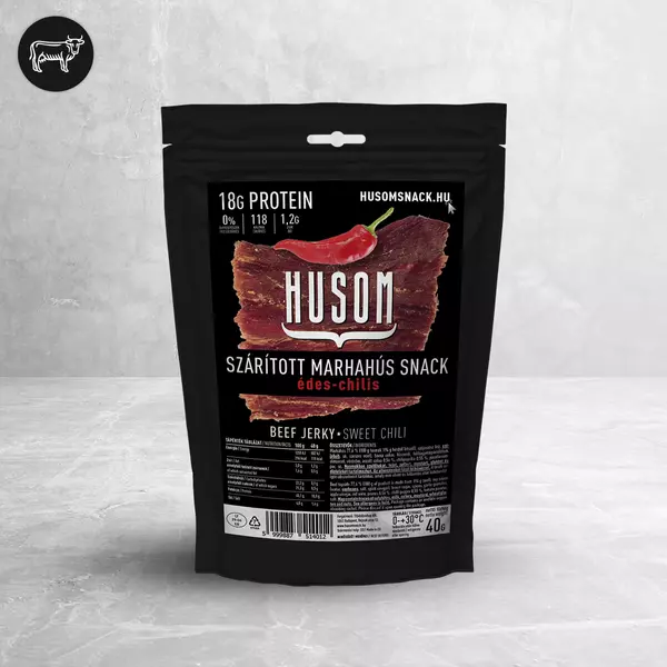 HUSOM ÉDES-CHILIS beef jerky 40g